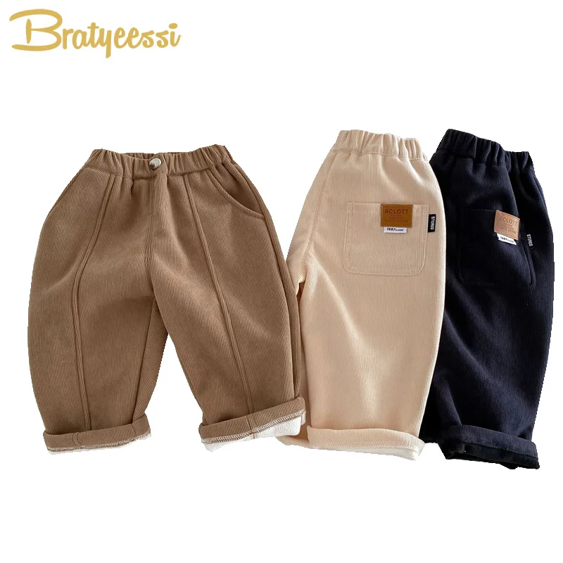 Top Trends: Corduroy Baby Pants Winter Autumn Kids Trousers For Girls Boys Clothes Korean Infant Bottoms Casual Bottoms Children Clothing Shoppable Styles