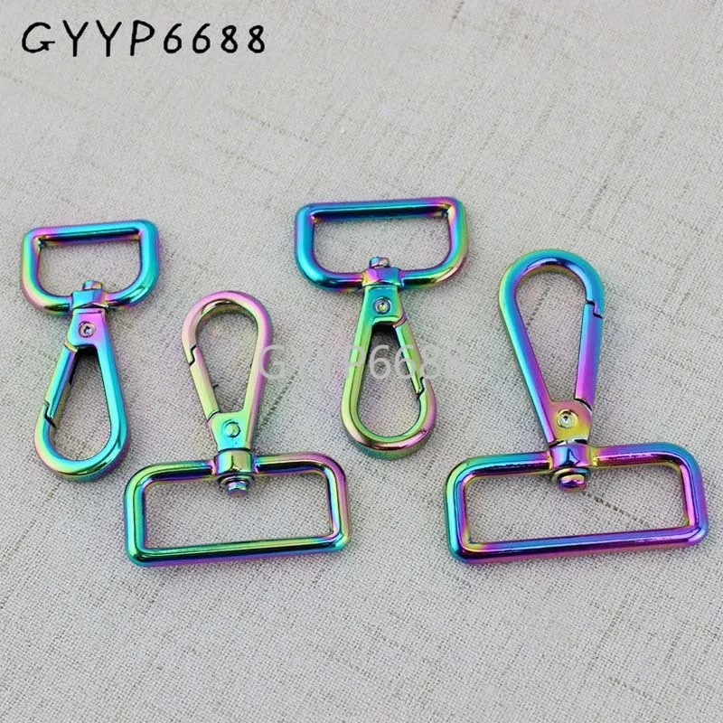 Top Trends: 10-30-100pcs 13mm 19mm 25mm 32mm 38mm Rainbow Classical Snap Hook Metal Swivel Clasp Lobster Claws Swivel Clips Shoppable Styles