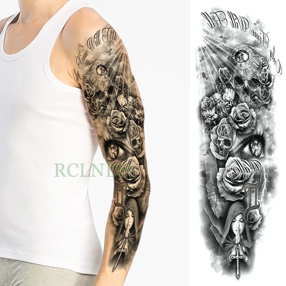 Top Trends: Waterproof Temporary Tattoo Sticker Totem Geometric Full Arm Large Size Sleeve Tatoo Fake Tatto Flash Tattoos For Men Women Shoppable Styles - Image 4