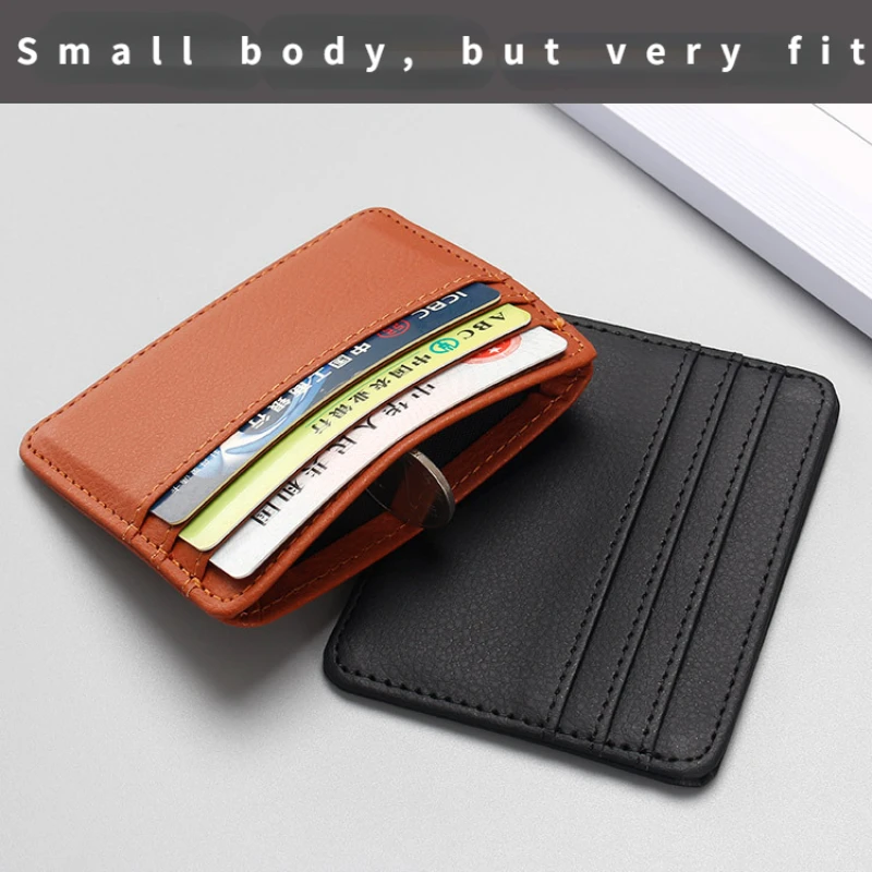 Top Trends: 1Pcs Pu Leather ID Card Holder Candy Color Bank Credit Card Box Multi Slot Slim Card Case Wallet Women Men Business Card Cover Shoppable Styles - Image 6