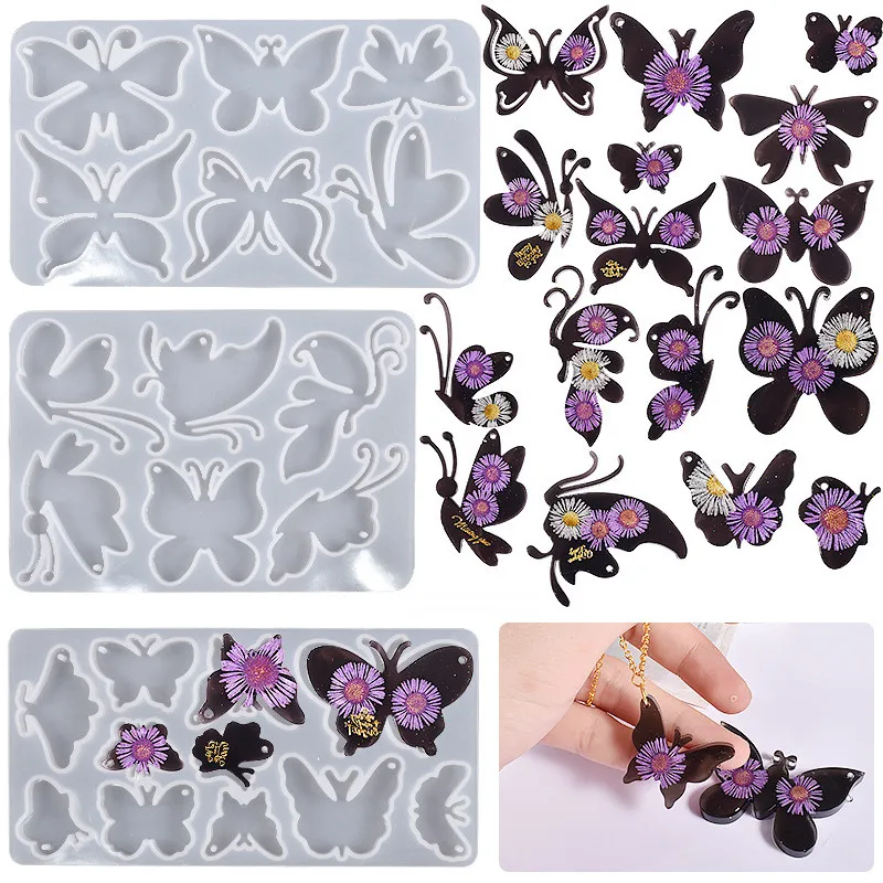 Top Trends: 3D Butterfly Epoxy Resin Silicone With Hole Brooch Wall Decoration Casting Mold Pendants Keychain DIY Jewelry Making Accessories Shoppable Styles