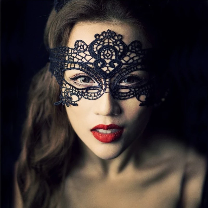 Top Trends: Women Mask Sexy Black White Lace Hollow Mask Goggles Nightclub Queen Female Sex Eye Masks For Masquerade Cosplay Halloween Shoppable Styles