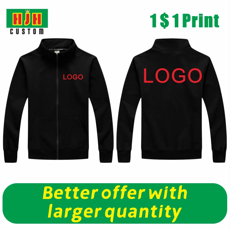 Top Trends: Customized LOGO Jacket Men's Solid Color Jacket DIY Printed Embroidered Top Outdoor Casual Spring And Autumn New Street Wear Shoppable Styles