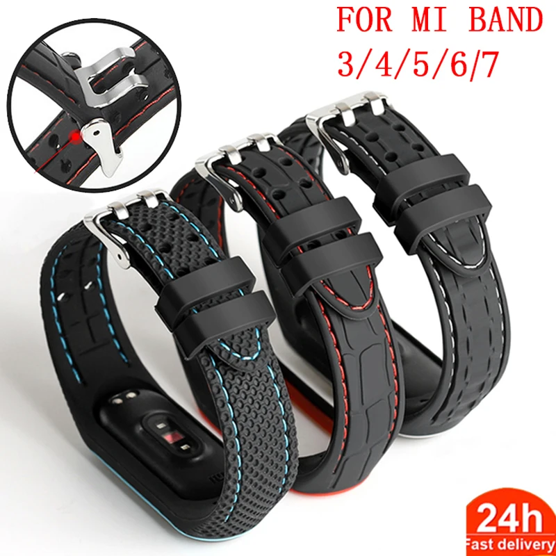 Top Trends: Strap For Mi Band 7 6 5 Bracelet Sport Belt Silicone Replacement Smartwatch Bracelet Watchband For Xiaomi Mi Band 3 4 5 6 Strap Shoppable Styles