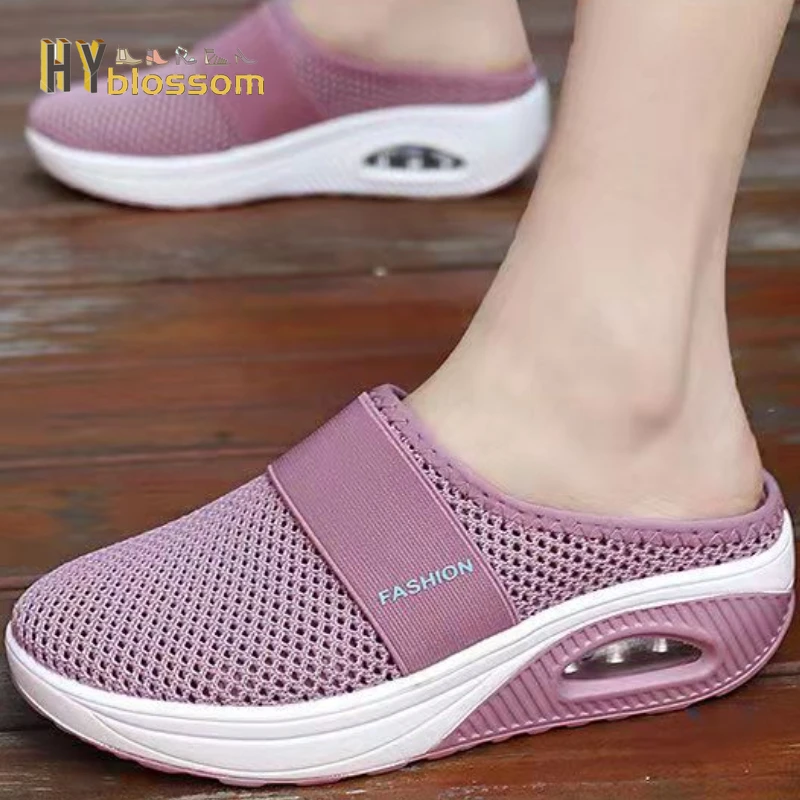 Top Trends: Women Casual Increase Cushion Shoes Non-slip Platformmesh Shoes For Women Breathable Mesh Outdoor Walking Slippers Home Slippers Shoppable Styles