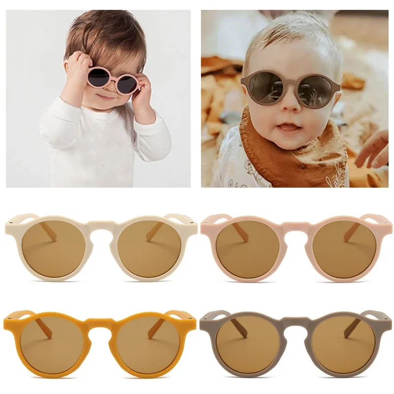 Top Trends: New Fashion Children Glasses Vintage Round Outdoor Sun Protection Sunglasses Baby Girls Acrylic UV400 Sunglasses Kids Eyeglasses Shoppable Styles