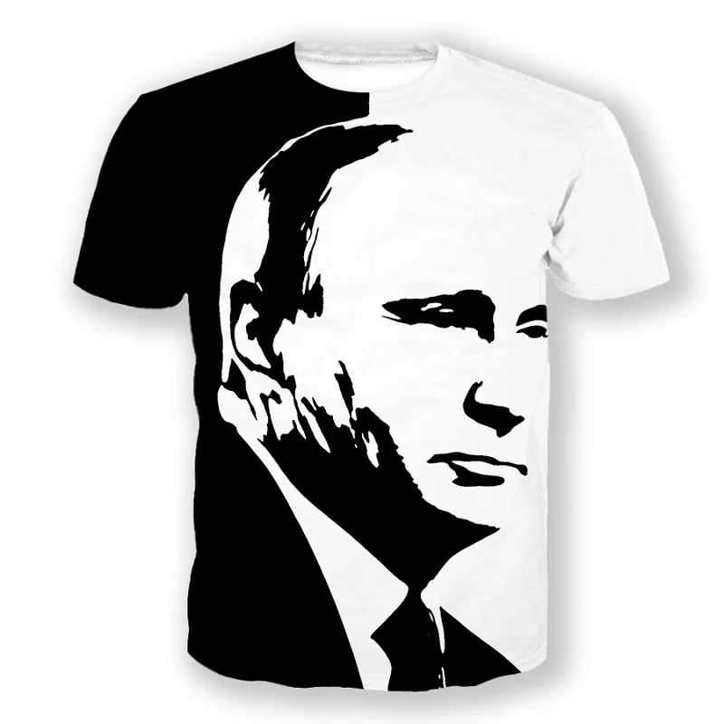 Top Trends: Russian Leader Владимир Владимирович Путин Vladimir Putin Printed T-shirt Summer O Neck Pullover Short-sleeved Shirt Oversized Shoppable Styles