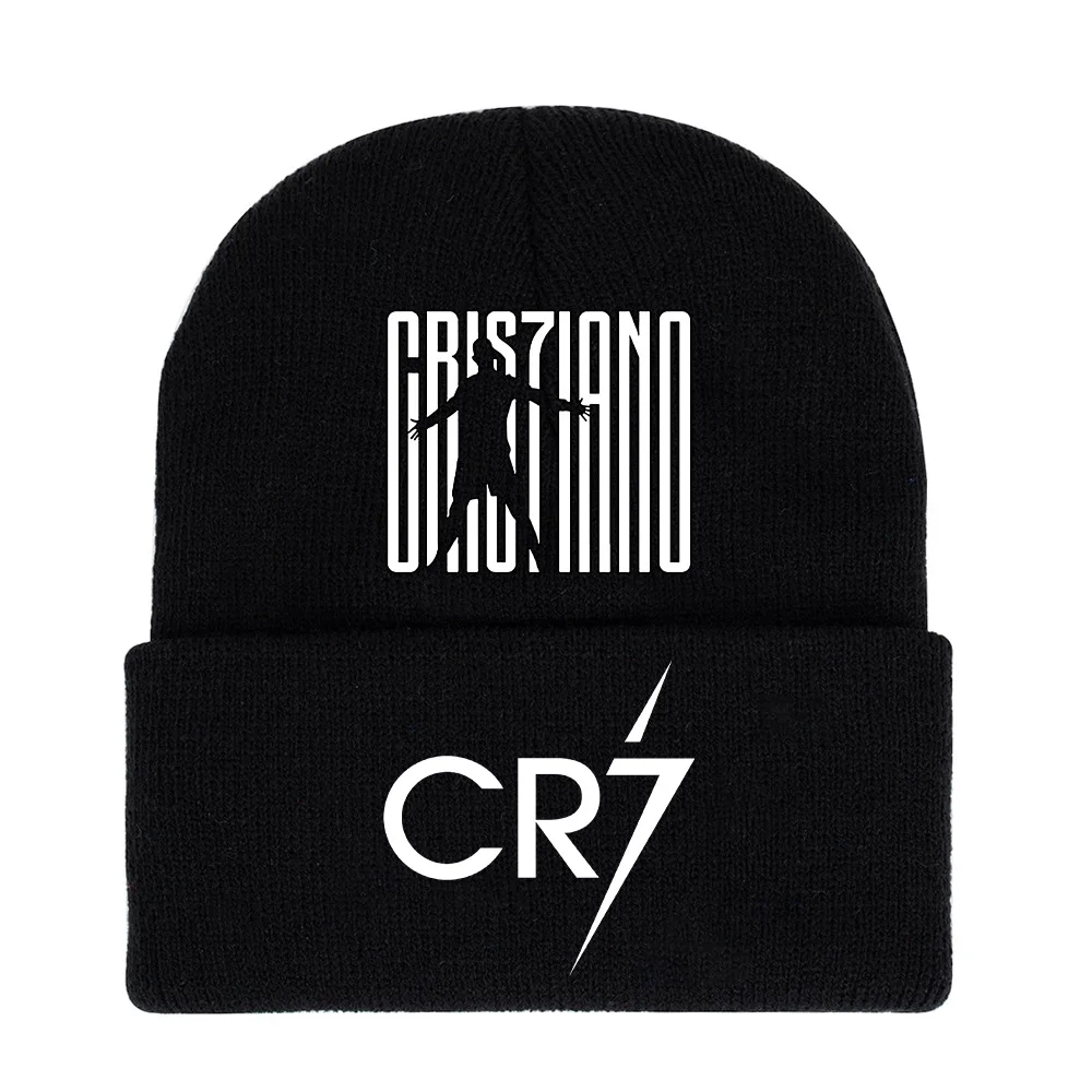 Top Trends: Cristiano Ronaldo Printed Knitted Hat Winter Casual Men And Women Daily Outgoing Warm Cap Black Beanie Skullies Shoppable Styles