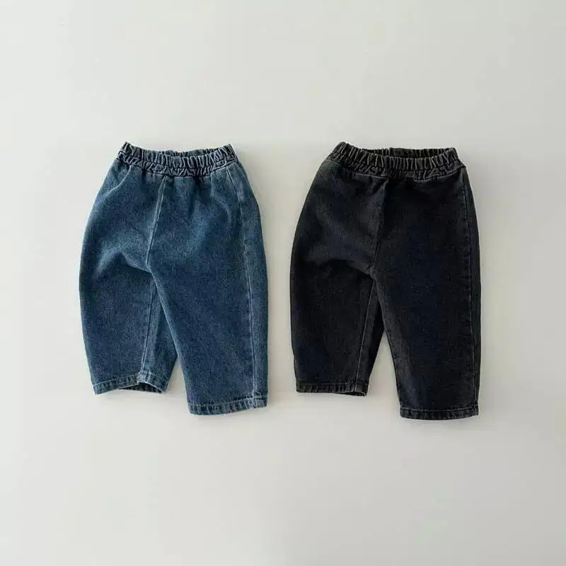 Top Trends: 2023 Autumn New Baby Loose Denim Trousers Infant Toddler Casual Pants Fashion Boys Girls Versatile Pocket Jeans Kids Clothes Shoppable Styles