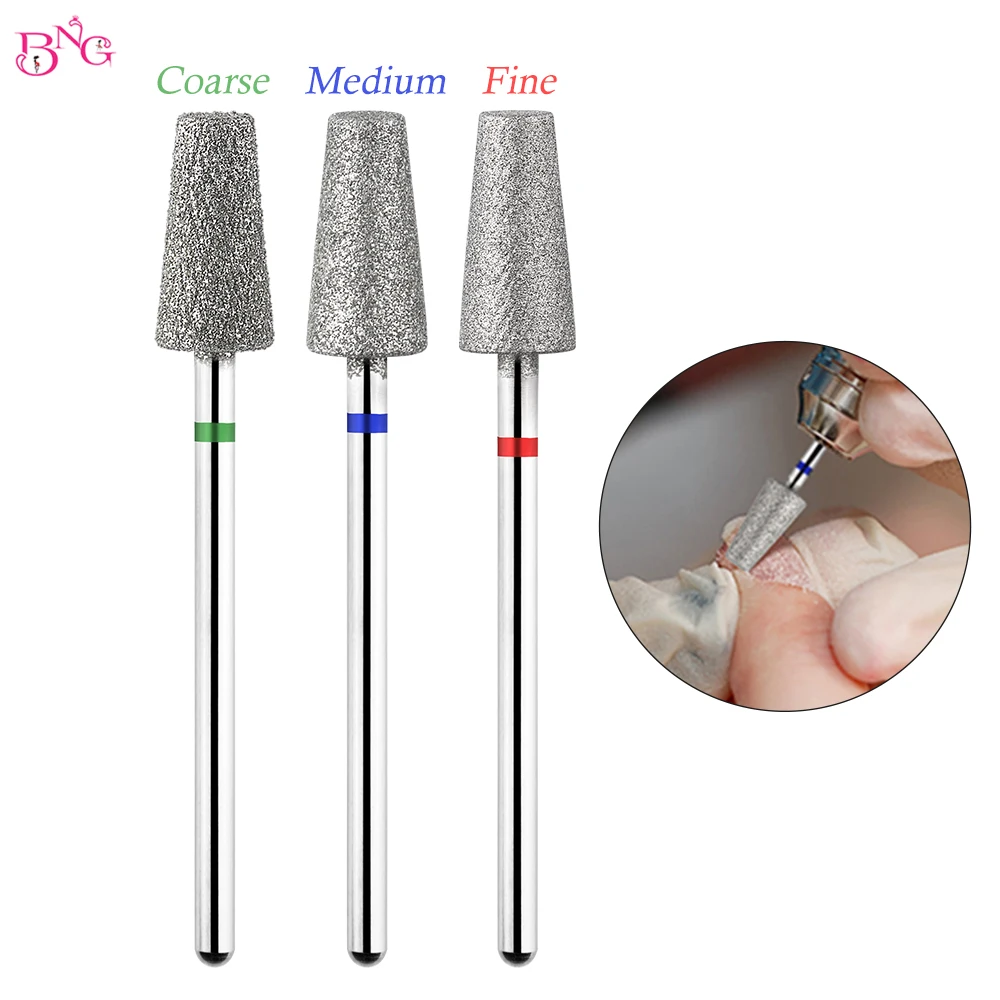 Top Trends: BNG Diamond Cross Teeth Barrel Nail Drill Bits Rotary Cuticle Clean Burr 3/32&quot; Manicure Bit Drill Machine Accessories Shoppable Styles