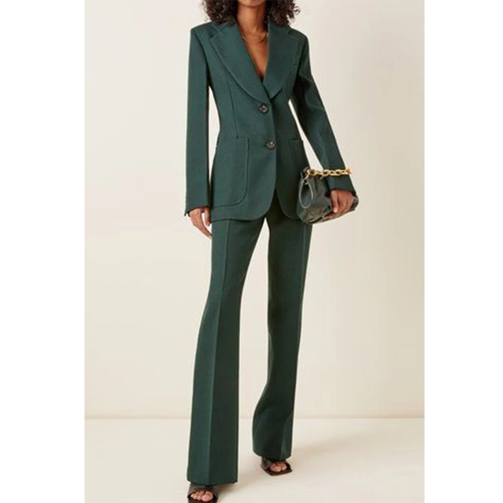 Top Trends: Commuter Women&#039;s Two-piece Suit Casual Workplace Single-breasted V-neck Serge New In Matching Sets To Dress Luxury Blazers Pants Shoppable Styles