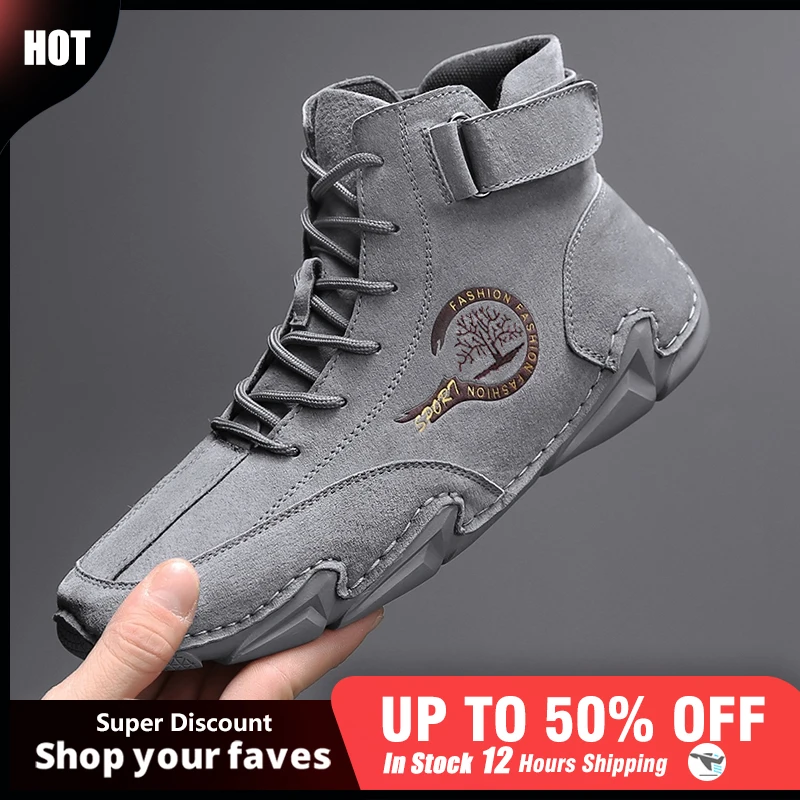 Top Trends: Winter Shoes For Men Leather Boots Warm Plush Man Boots Luxury High Top Sneakers Loafers Shoes Men Fur Ankle Boots Shoppable Styles