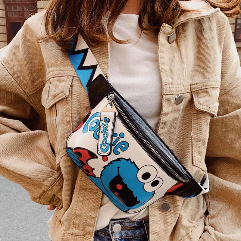 Top Trends: Waist Bag Women&#039;s Fanny Pack Cartoon Belt Bags Handy Packs Banana Chest Bag Female Hip Package Crossbody Purse PU Leather Pouch Shoppable Styles