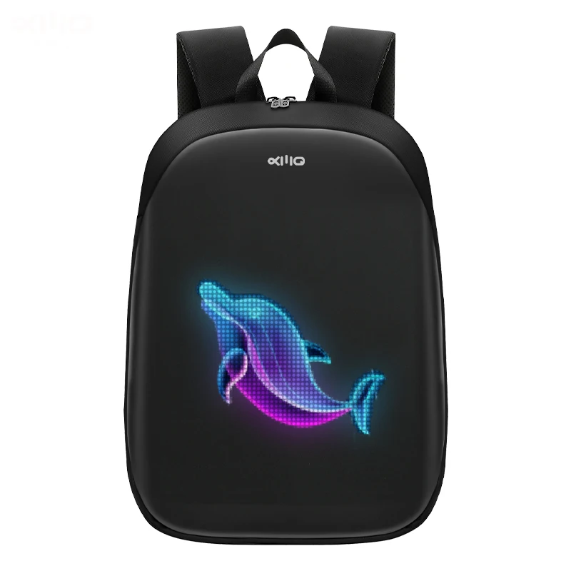 Top Trends: Four Generations Led Backpack Motorcycle Riding Pixel Advertising Backpack Display Screen Luminous Schoolbag For Men Shoppable Styles