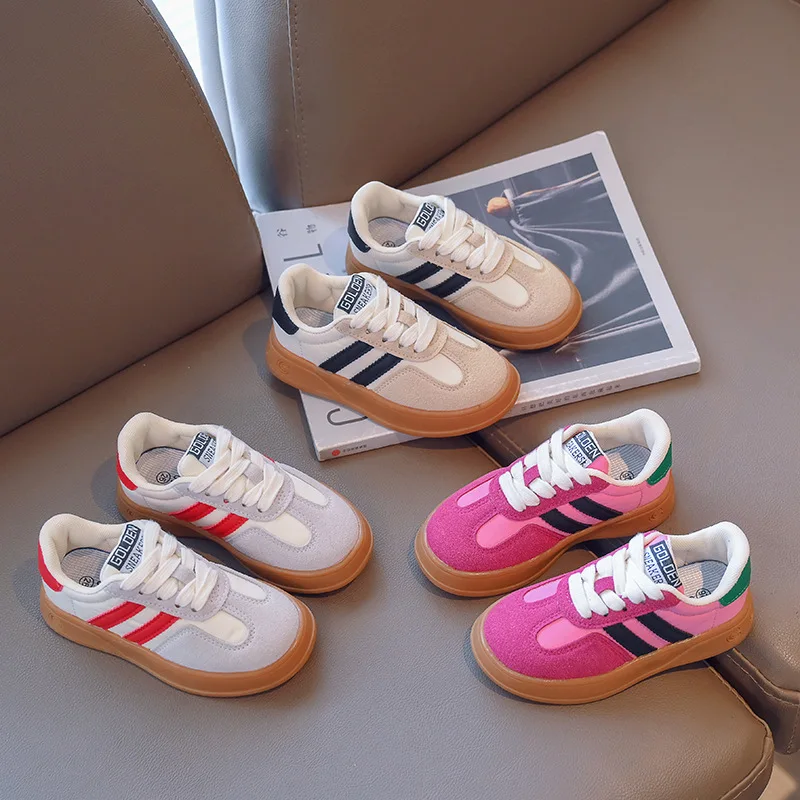 Top Trends: Kids Suede Shoes Children Sports Sneakers Boy Girl Canvas Shoes Spring Autumn Girls Boys Solid Child Trainers Canvas Shoes Shoppable Styles