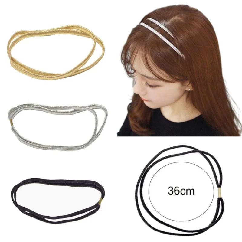 Top Trends: Ncmama 3Pcs / lot Women Glitter Elastic Headband High Quality Bling Double Hairband For Girls Headband Hair Hoop Hair Accessories Shoppable Styles