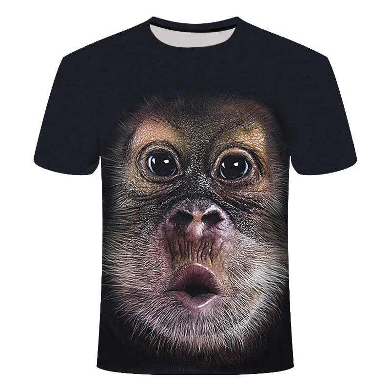 Top Trends: Fashion Funny Monkey Summer Casual Animal Pattern Men's T-Shirt New Harajuku Personality Tees Hip Hop 3D Print Short Sleeve Tops Shoppable Styles