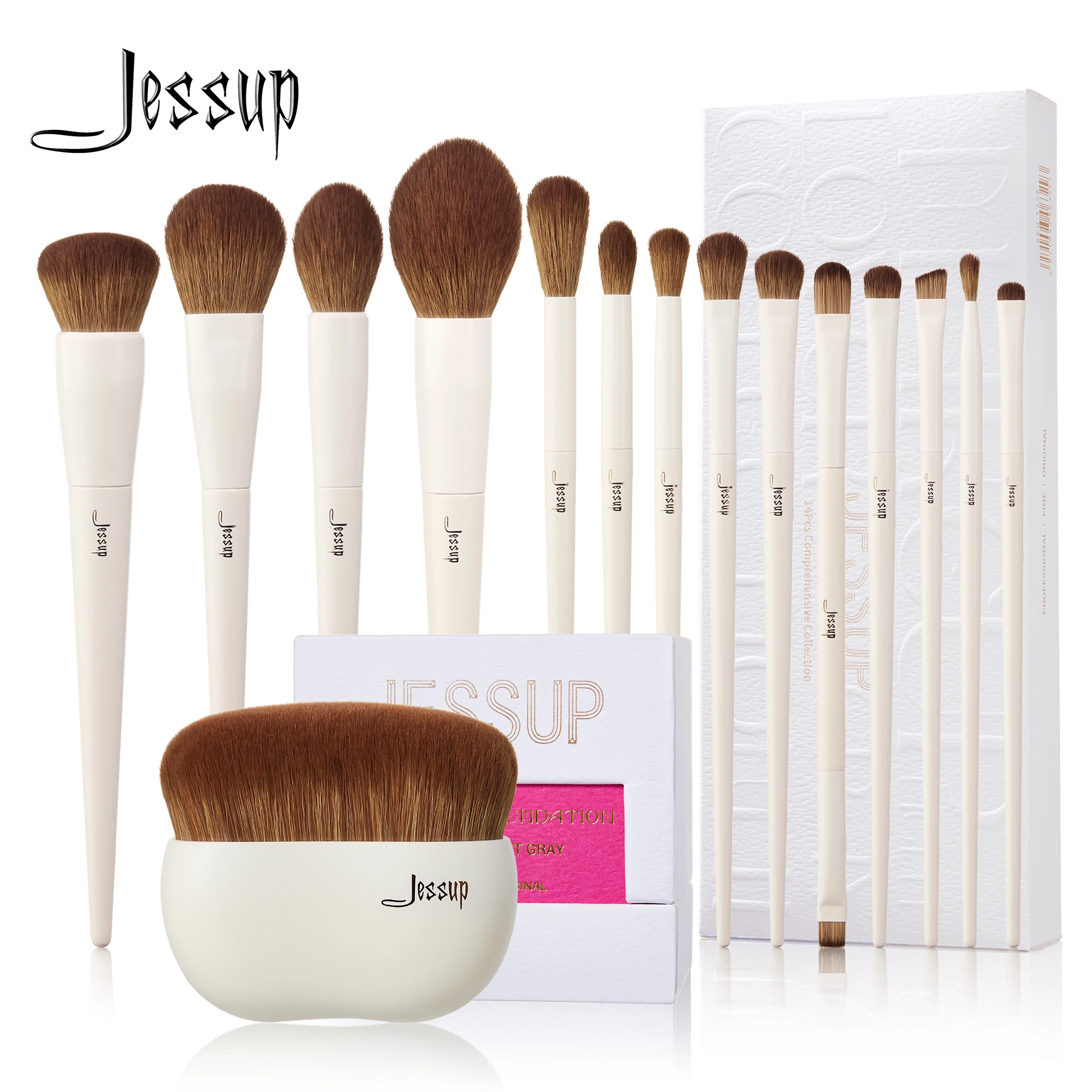 Top Trends: Jessup Makeup Brushes 10-14pc Makeup Brush Set Synthetic Foundation Brush Powder Contour Eyeshadow Liner Blending Highlight T329 Shoppable Styles