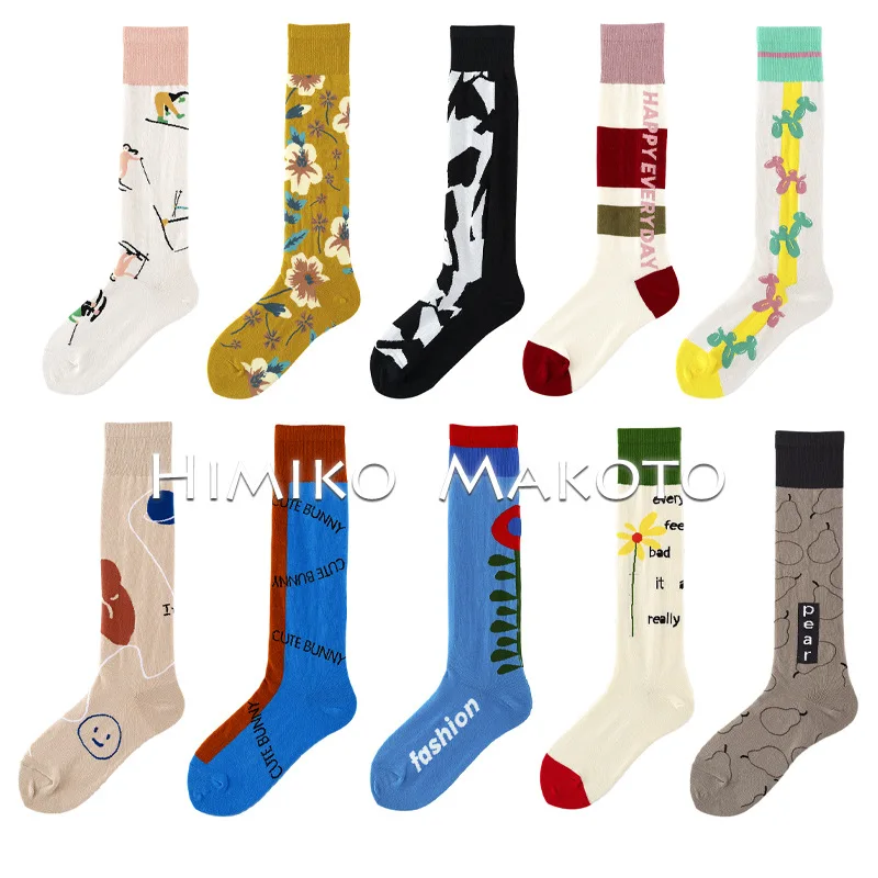 Top Trends: Designer Models Ins Cotton Calf Street Tide Knee Socks Korean Version Of Europe And The United States Wholesale Long Socks Shoppable Styles