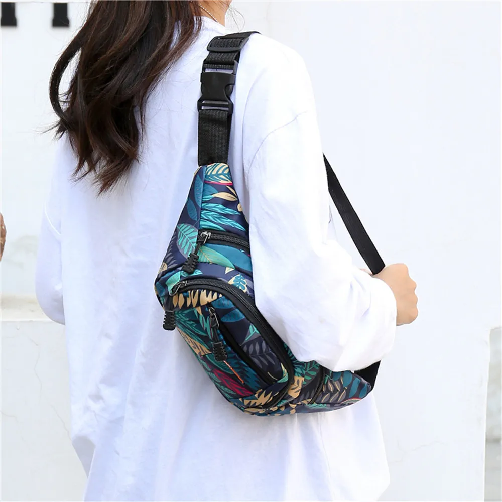 Top Trends: Printed Waist Bag Women Fanny Pack Large Capacity Belt Bag Crossbody Bag Mobile Phone Bag Pouch Women Men Wallet Coin Purse Shoppable Styles - Image 2