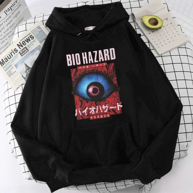 Top Trends: Silent Hill Graphic Hoodies Gothic Grunge BIO HAZARD Devil Death Eye Print Sweatshirt Winter Men Women Streetwear Pullover Tops Shoppable Styles