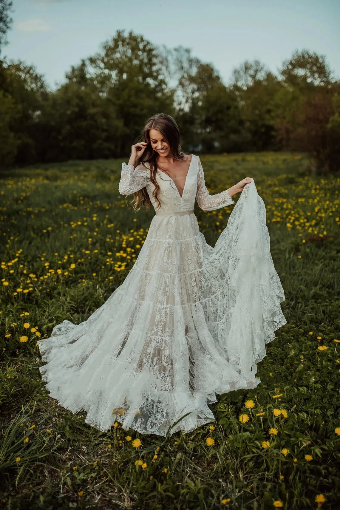 Top Trends: BOHO Wedding Dresses V-Neck Backless A-Line Sexy Bridal Gowns Lace Appliques Robes 2024 Vintage Vestidos De Novia Exquisite 2023 Shoppable Styles