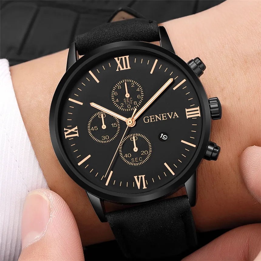 Top Trends: 2022 Relogio Masculino Watches Men Fashion Sport Stainless Steel Case Leather Strap Watch Quartz Business Wristwatch Reloj Hombr Shoppable Styles