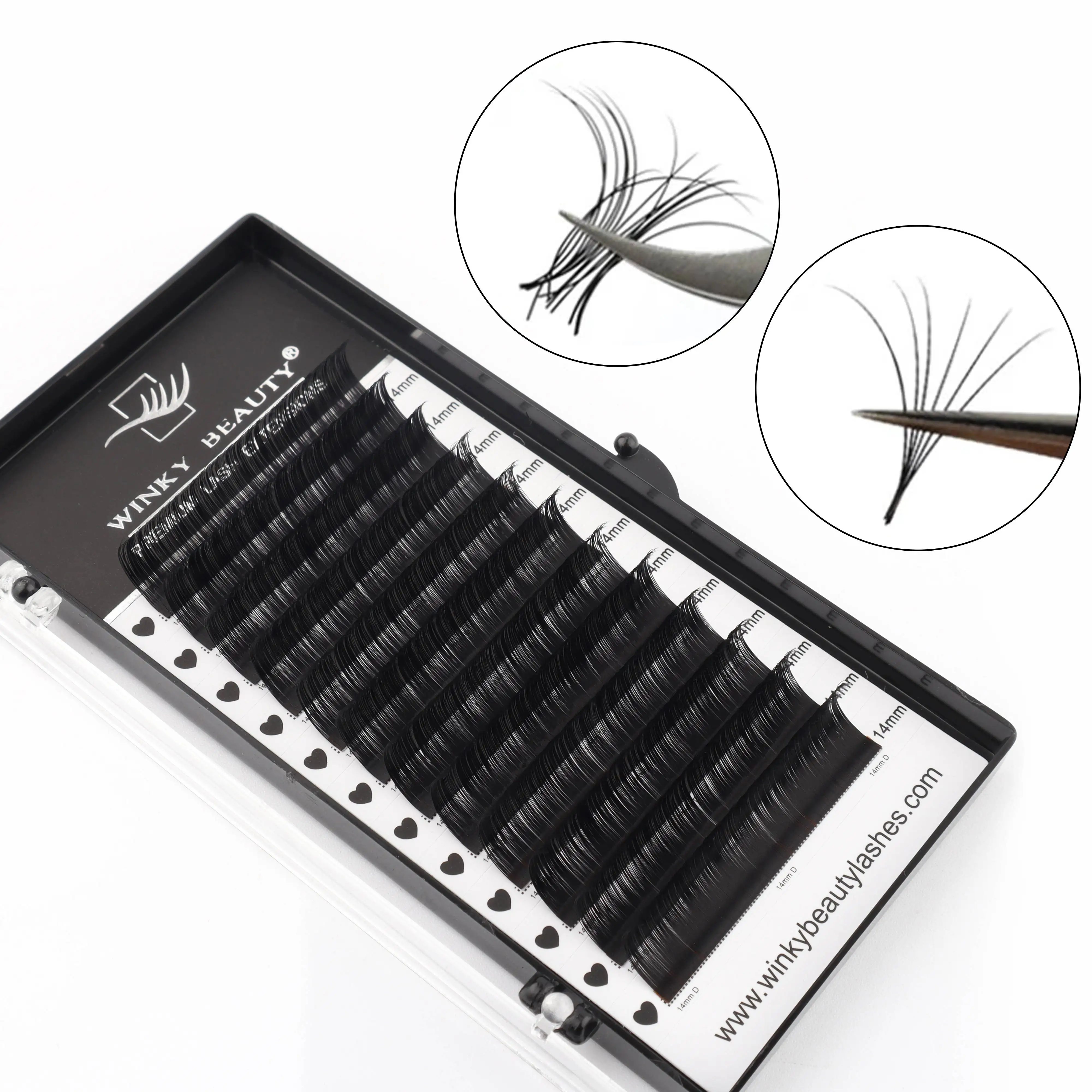 Top Trends: Winky Beauty Custom Your Logo Individual Eyelash Extension Silk Lashes Russian Volume Classic Eyelash Extensions For Makeup Shoppable Styles - Image 4