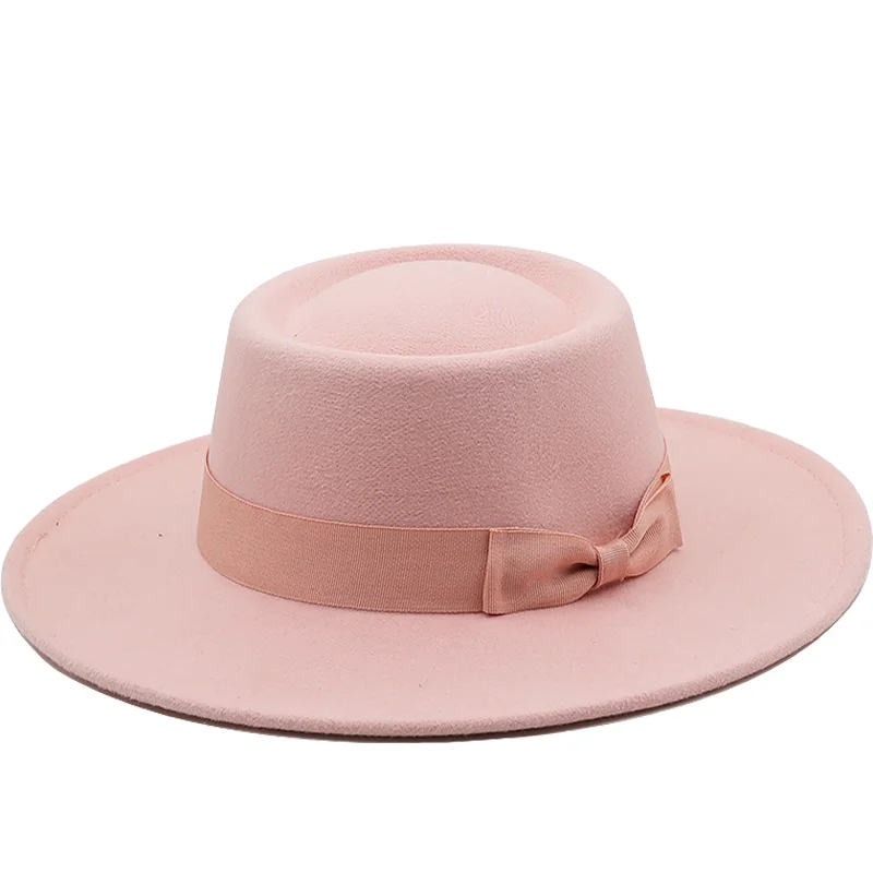 Top Trends: New 8.5CM Wide Brim Fedora Hat Jazz Hat Women Men Classic Felted Hat Panama Solid British Fascinator Women's Felt Hat Shoppable Styles