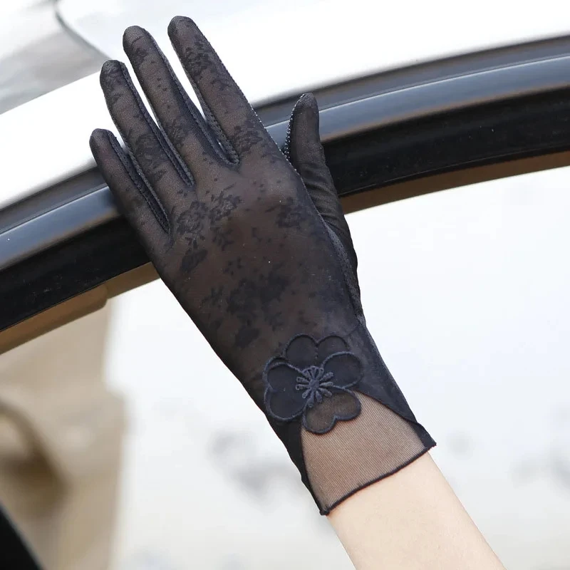 Top Trends: Sunscreen Lace Gloves Women Summer Spring Women Touch Screen Anti Uv Slip Resistant Driving Gloves Breathable Guantes Shoppable Styles - Image 3