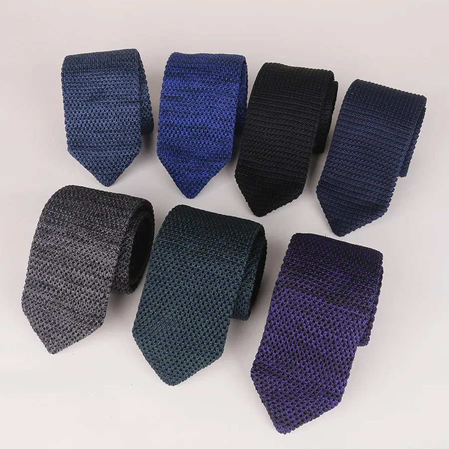 Top Trends: Men Knit Tie 6cm Pointed Business Dress Casual Wear With Necktie Formal Corbatas Wedding Bridegroom Business Event Accessories Shoppable Styles