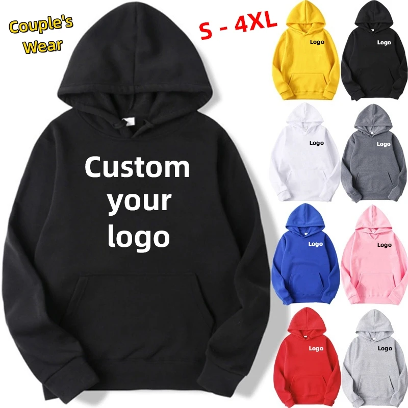 Top Trends: Men And Women DIY Printed Hooded Sweatshirt Loose Pullover Spring Autumn Winter Cotton Customize Your Logo Hoodie (S-4XL) Shoppable Styles