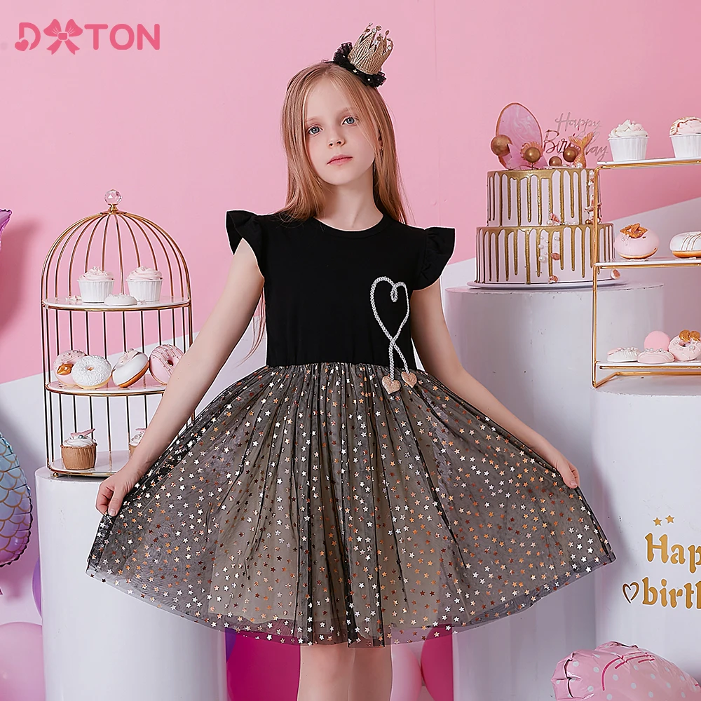 Top Trends: DXTON Girls Clothes For Summer Princess Dresses Kids Flare Sleeve Unicorn Print Dress Girls Party Dresses Children Clothing 3-8Y Shoppable Styles