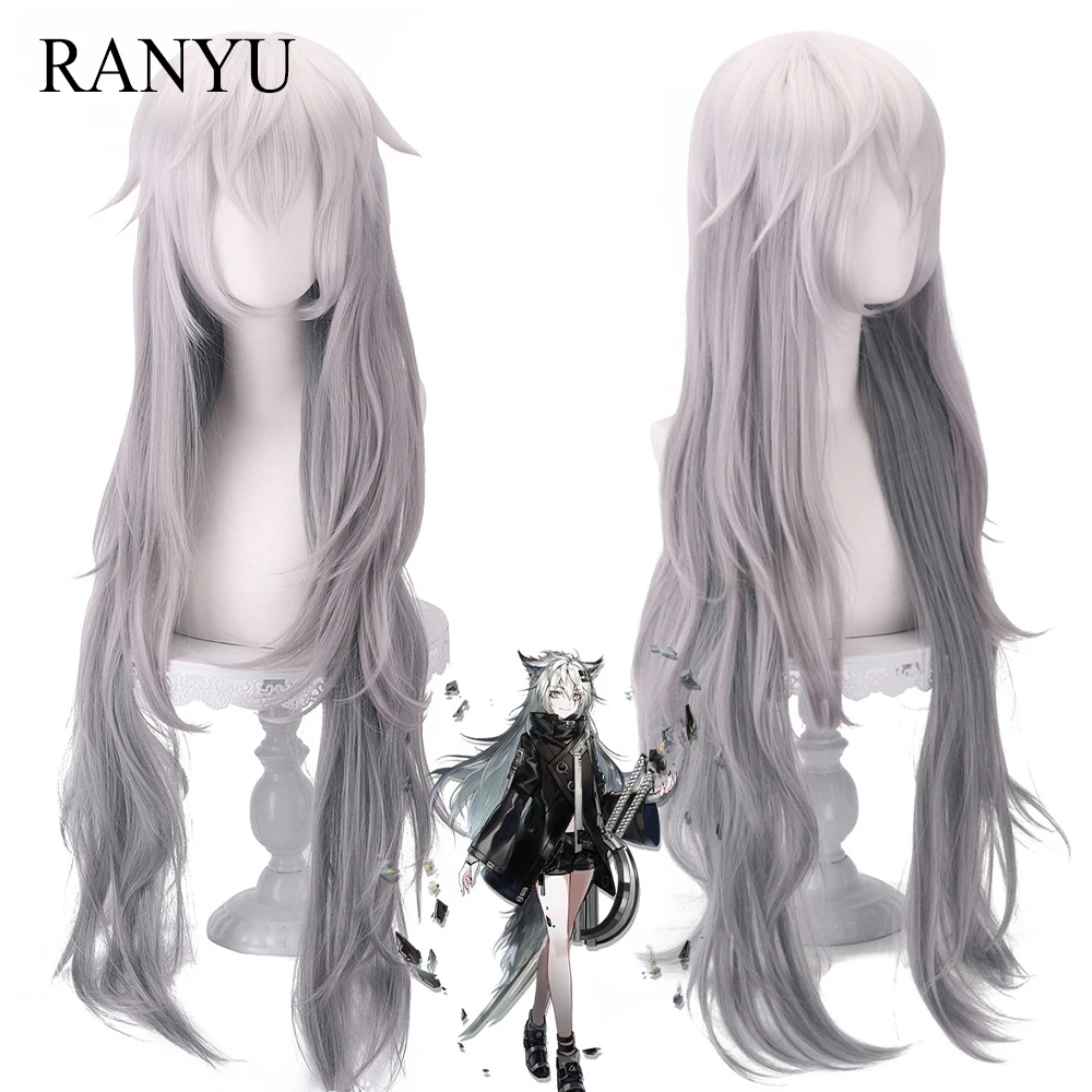 Top Trends: RANYU Arknights Lappland Wigs Synthetic Long Straight White Gray Game Cosplay Heat Resistant Hair Wig For Party Shoppable Styles