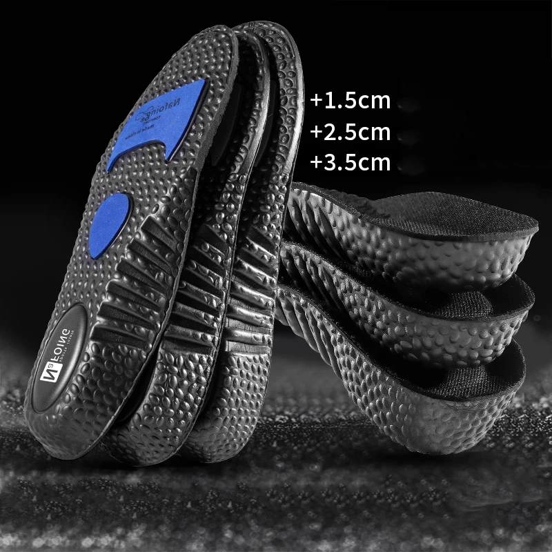 Top Trends: 4D Height Increase Insoles Women Men Memory Foam Sports Running Shoe Pads Flat Arch Support Cushions Heel Lift Feet Inserts Shoppable Styles - Image 2