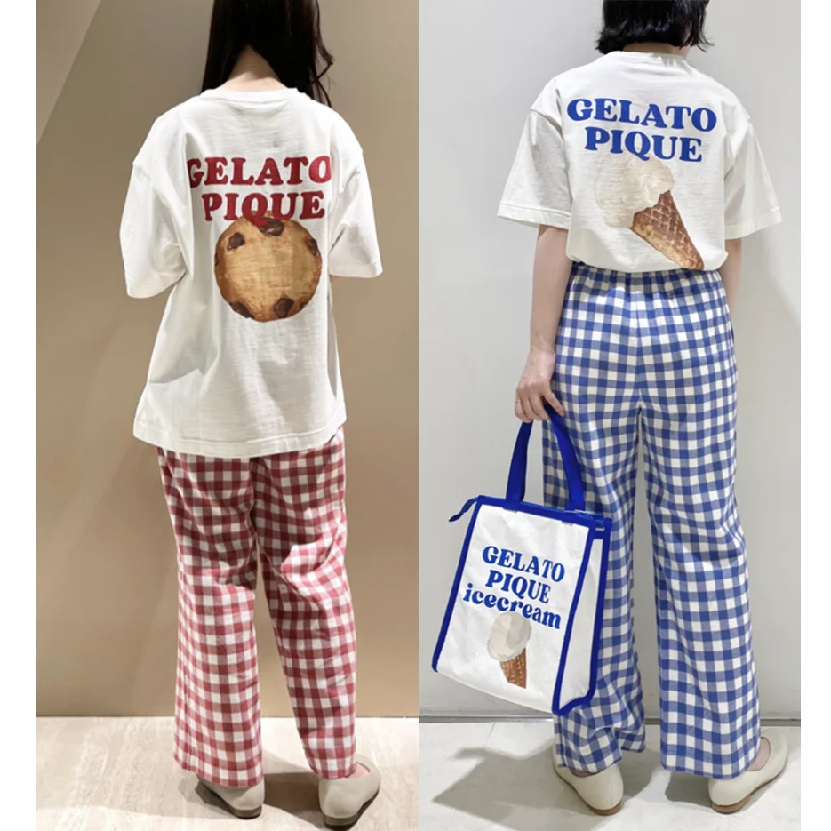 Top Trends: 2023 New Spring Plaid Pajamas Cookie Ice Cream Pajama Cute Cotton Comfortable Casual Home Wear Suits Women Girl Sleepwear Shoppable Styles