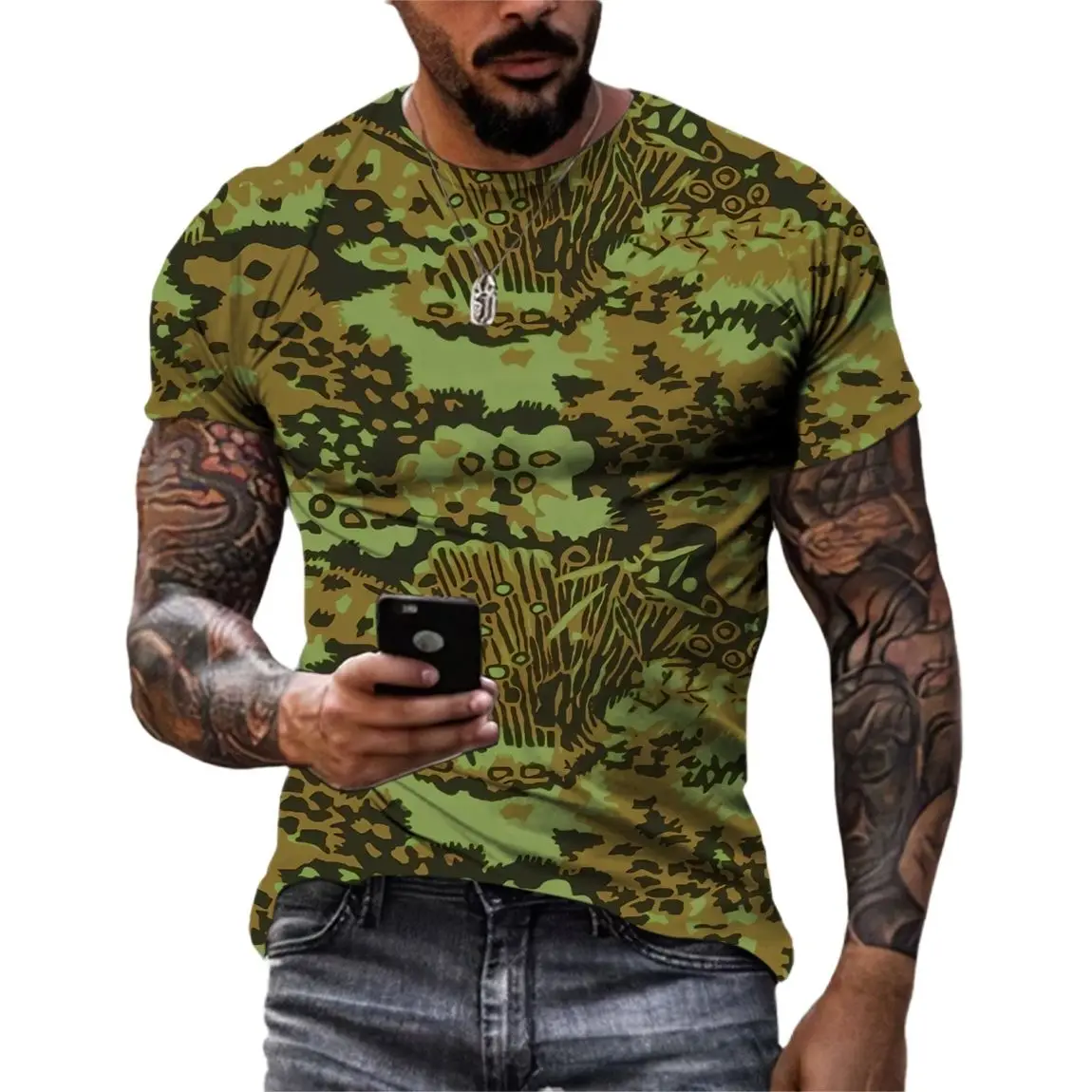 Top Trends: Summer New Camouflage Men&#039;s And Women&#039;s T-shirts Fashion Casual Printed Tees Hip Hop Personality O-neck Short Sleeve Tops Shoppable Styles