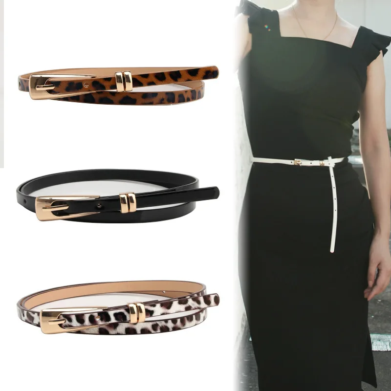 Top Trends: New Fashion Ladies Fine Leopard Belt High-Quality Pu Patent Leather Accessories Belt With Dress Coat Down Women Waistband Shoppable Styles