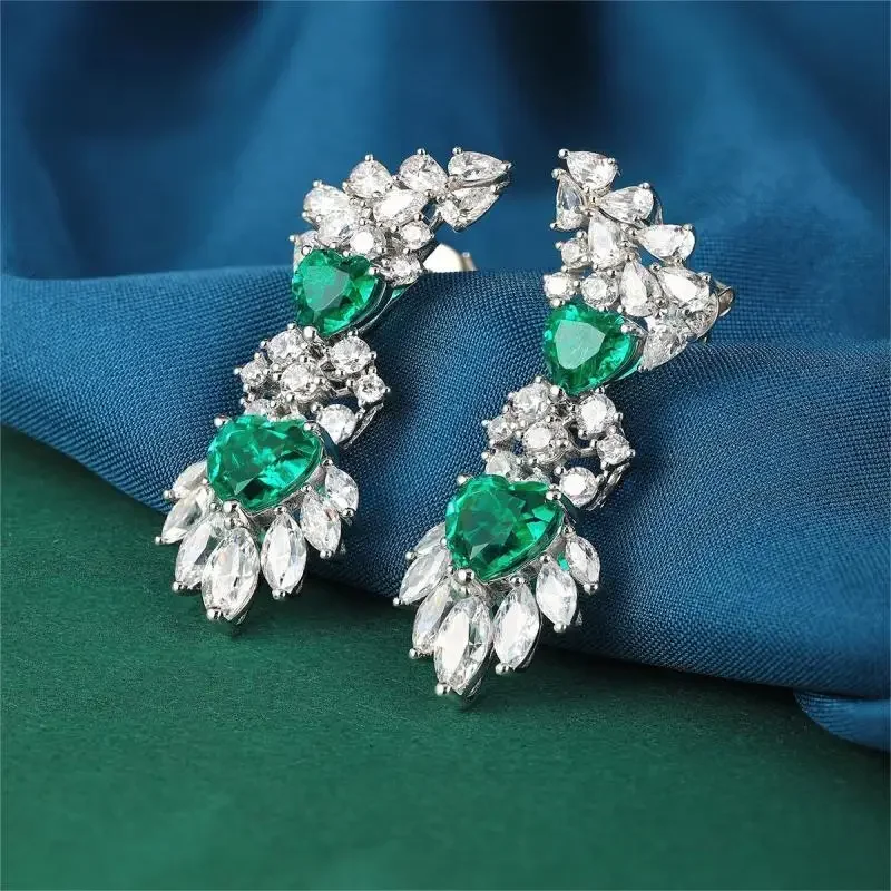 S3b5b15d5aa8245c4b5cf0997362c88c6C Ruihe New Luxury Fashion18k Gold about 3.49ct Natural Fancy Colors Gemstones Earrings Jewelry for Women Party Gifts Personalized