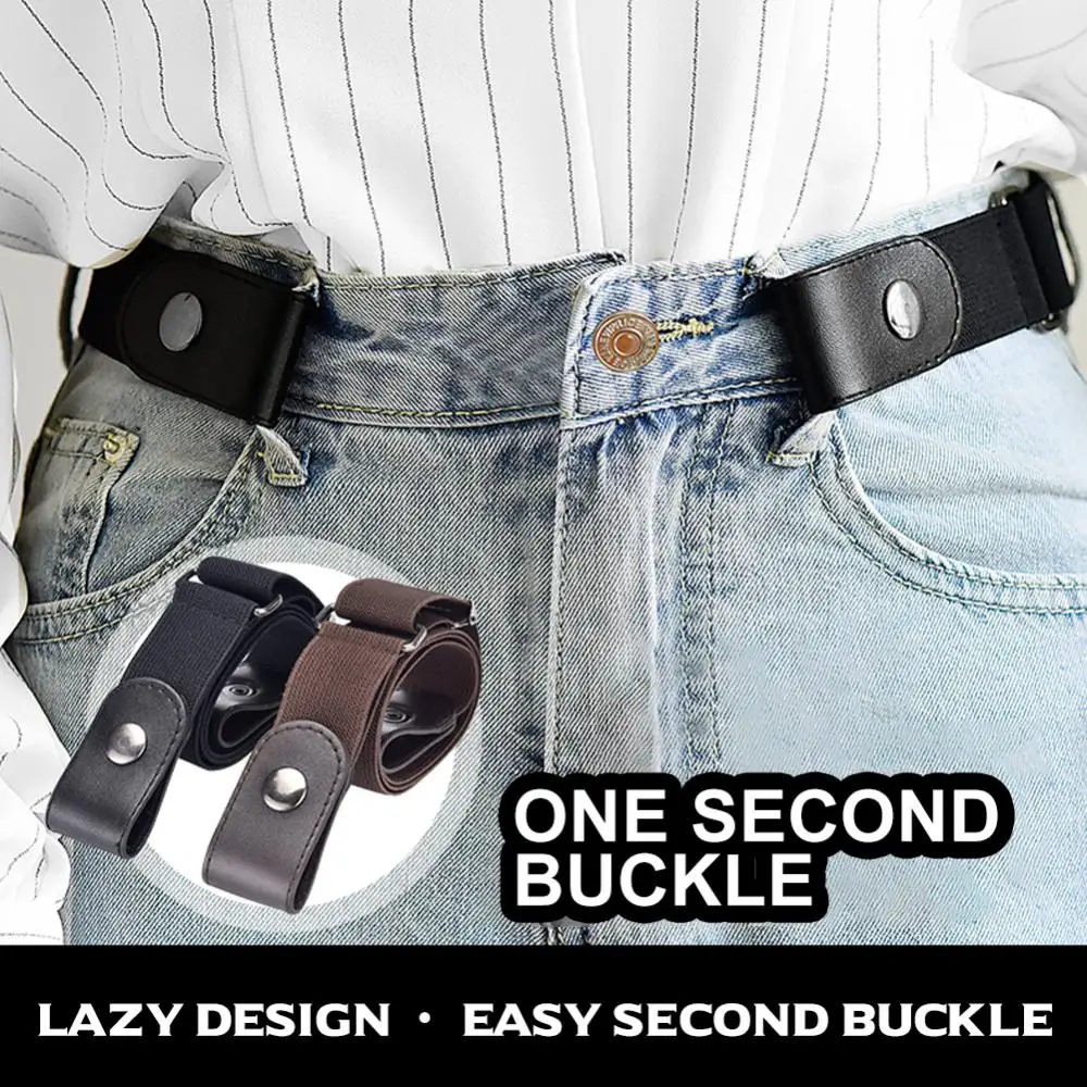 Top Trends: Elastic Invisible Belt For Women Men Belt Without Buckle Female Waistband Summer Trend Jeans Buckle-Free Waist Band Shoppable Styles