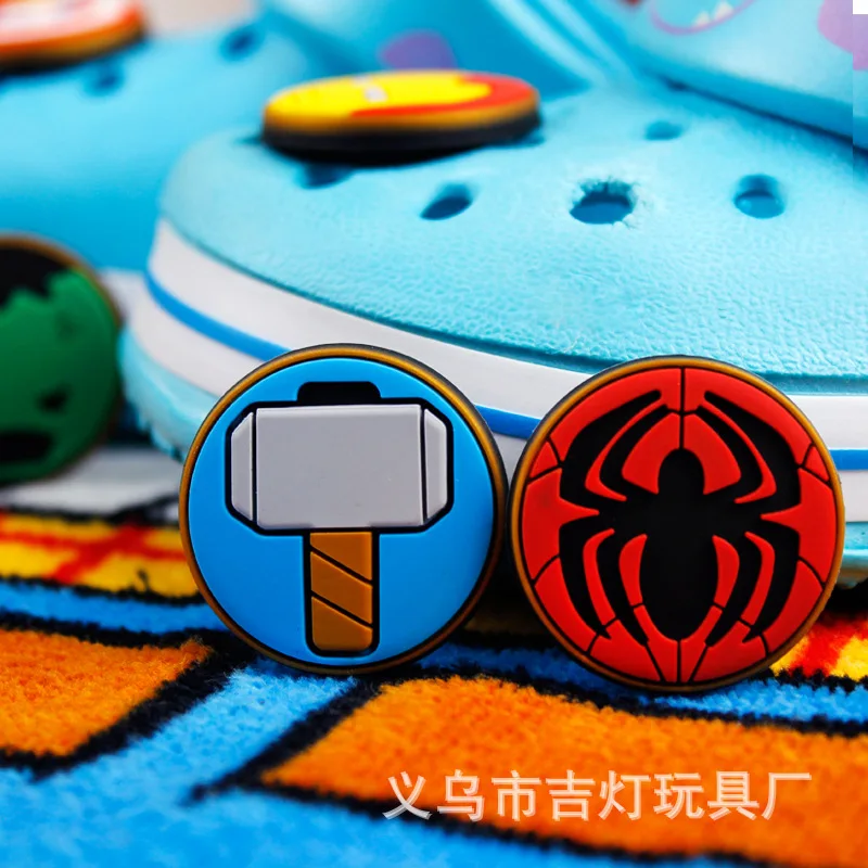 Top Trends: Marvel Super Hero Iron Man Spiderman Hulk Shoe Buckle Cartoon Anime Decoration Fit For Croc Charms Accessories Kids Boys Gifts Shoppable Styles