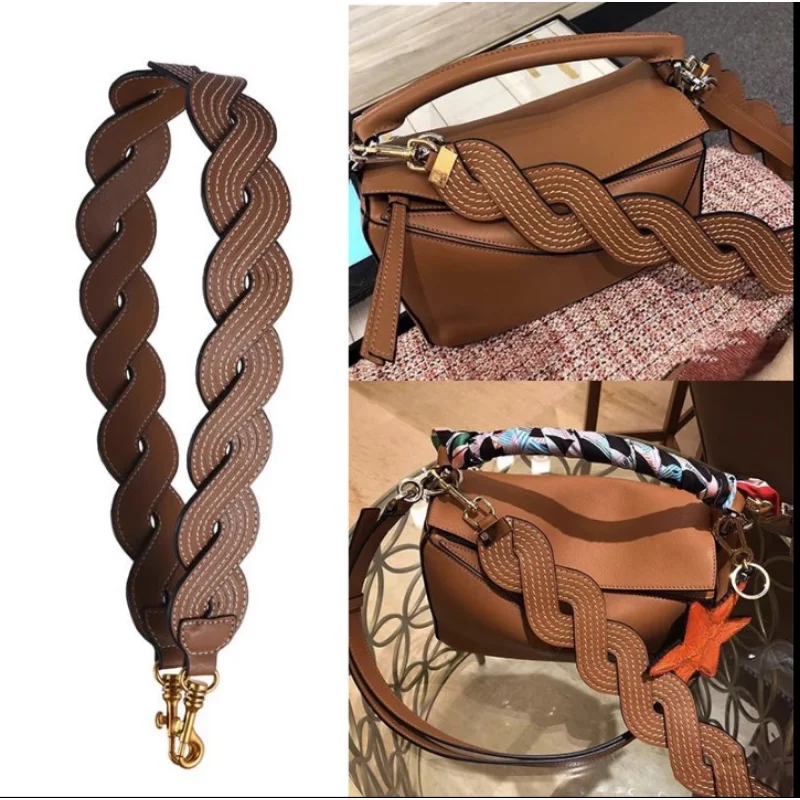 Top Trends: Genuine Leather Bag Strap Handbag Accessories Bag Shoulder Strap Women's Bag Belt Color Ethnic 4cm Wind Long Shoulder Strap Shoppable Styles