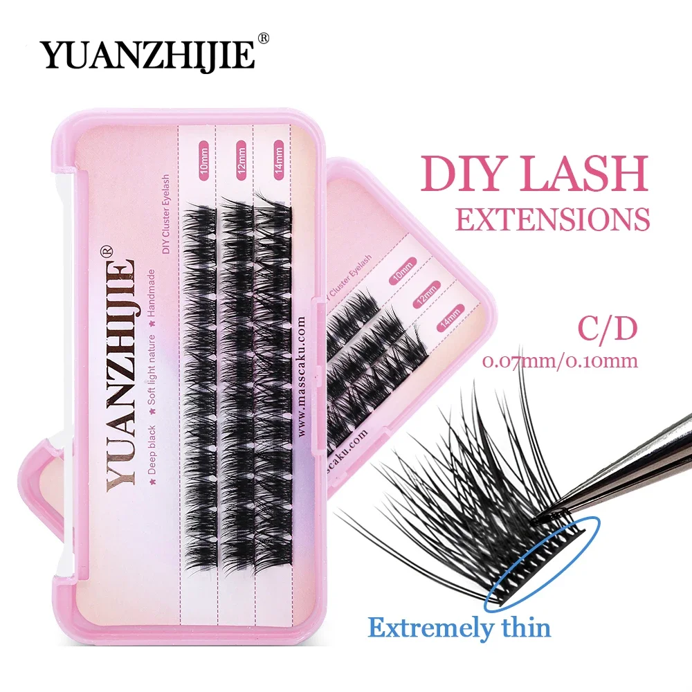 Top Trends: Newest YUANZHIJIE 36 Volume DIY Strip Mink Eyelash Extensions Natural Segmented Clusters Eyelashes Individual Lashes Makeup Shoppable Styles