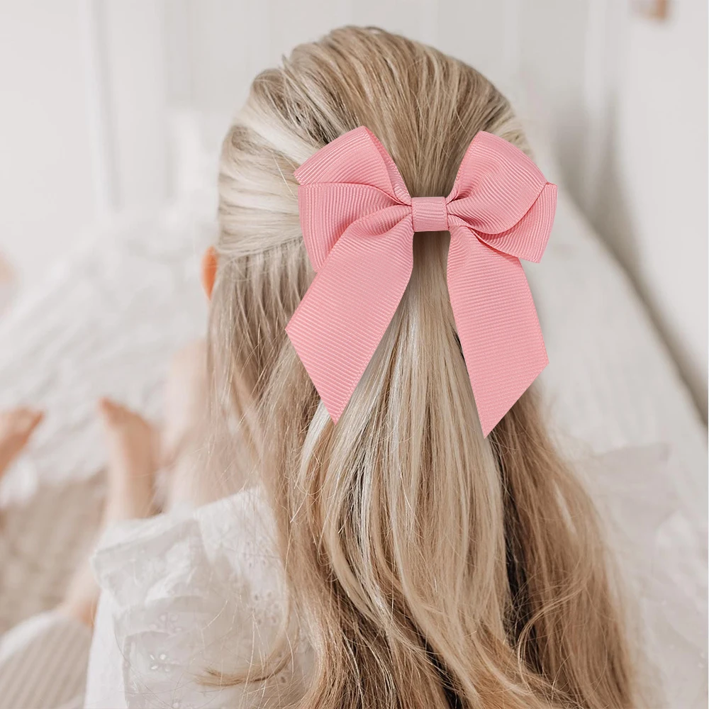 Top Trends: 2pcs Girls Pretty Cheer Up Hair Band Lovely Ribbon Bowknot Double Ponytail Support Hair Accessories For Kids Boutique Headwear Shoppable Styles