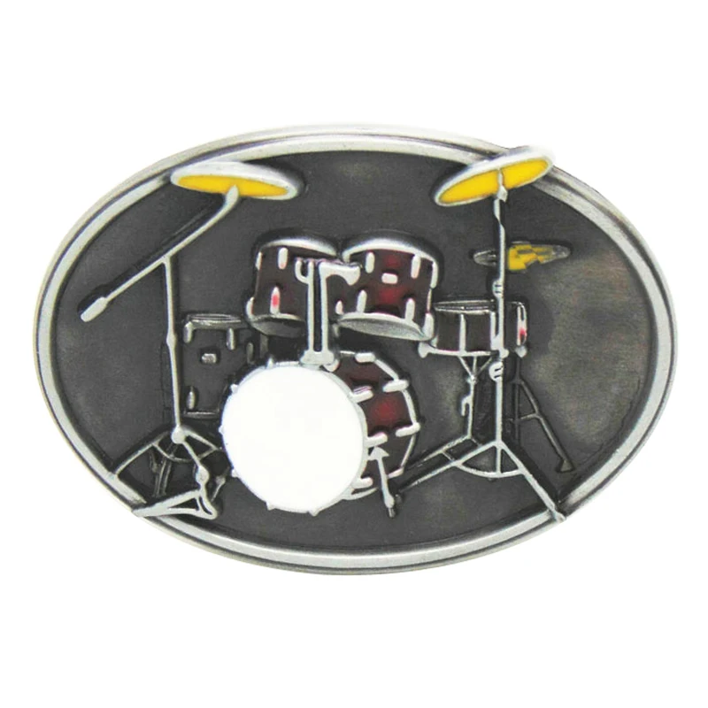 Top Trends: Cheapify Dropshipping Western Rock And Roll Drum Kit Metal Man Belt Buckle 40mm Shoppable Styles