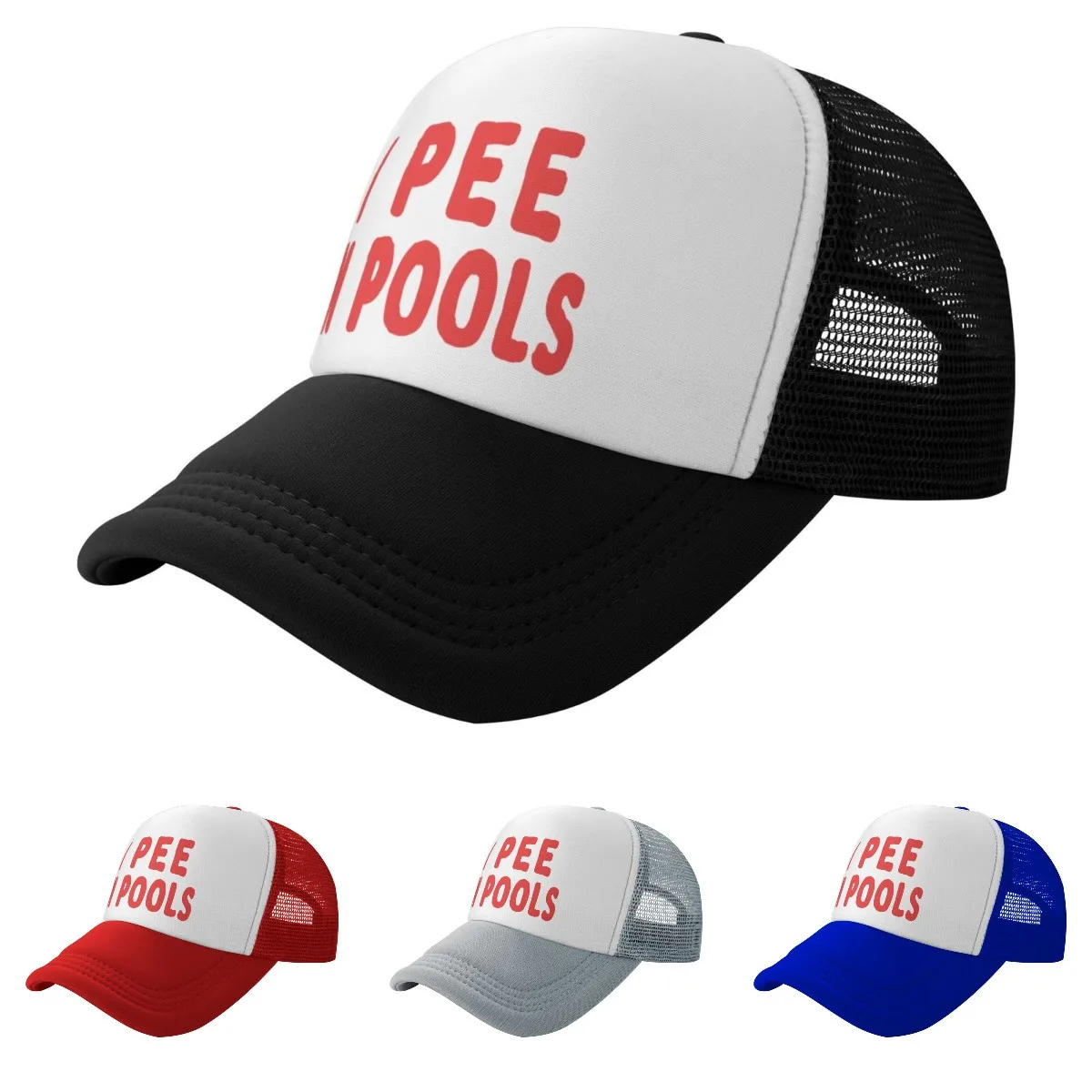 Top Trends: I Pee In Pools Funny Trucker Hat Adjustable Mesh Baseball Cap For Men &amp; Women Unisex Snapback Caps Summer Casual Sun Hats Shoppable Styles