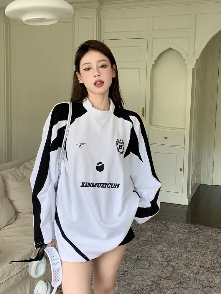 Top Trends: HOUZHOU Vintage Oversized T-shirts Women Y2k Korean Streetwear Hip Hop Style Aesthetic Grunge Techwear Long Sleeve Tops Hippie Shoppable Styles