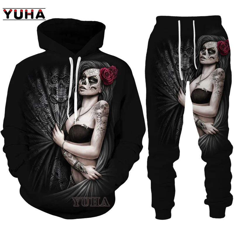 Top Trends: Men's Hoodies Sweatshirt 3D Print Horror Skull Streetwear Harajuku Pullover Hip Hop Jacket Men Women Tracksuit Oversized Hoodie Shoppable Styles - Image 3