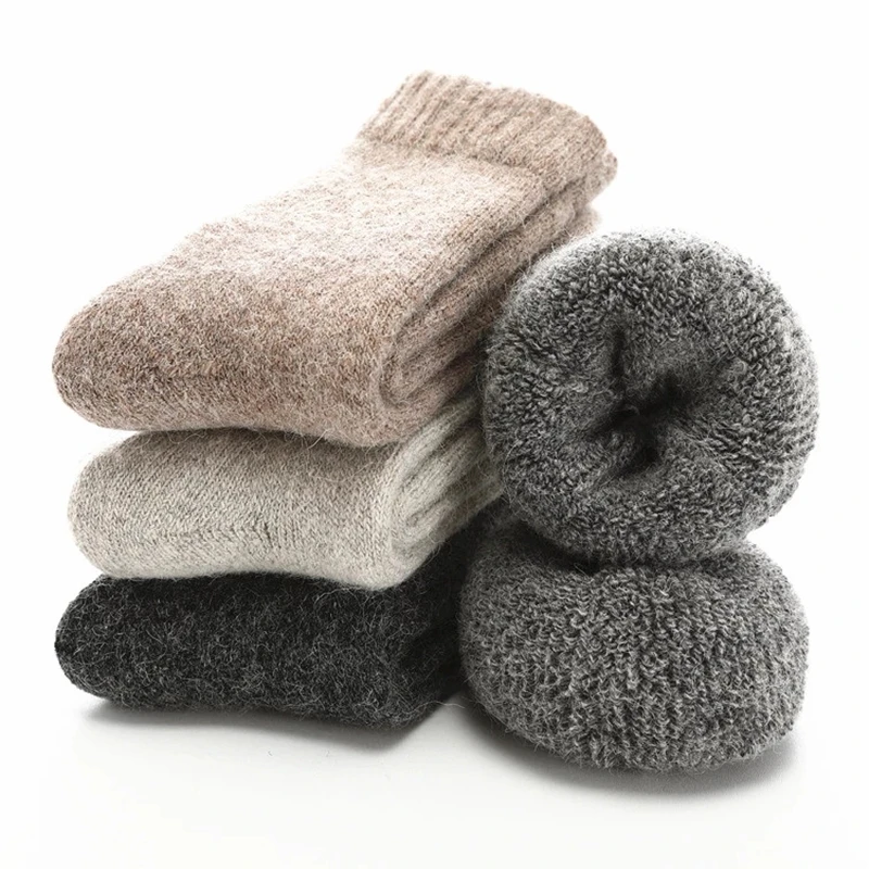 Top Trends: Winter Warm Socks ManThicker Merino Wool British Plaid Novelty Heating Sock Heated Men's Socks Happy Towel Thermal Socks For Men Shoppable Styles