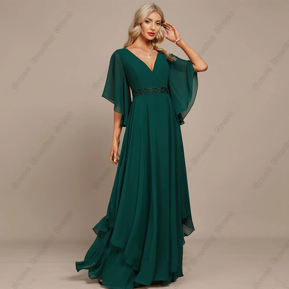 Top Trends: Elegant Strapless Beach Mother Of Bride Dresses Green Three Quarter Wedding Party Gown Sequined 2023 Summer Vestido De Noche Shoppable Styles